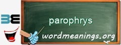 WordMeaning blackboard for parophrys